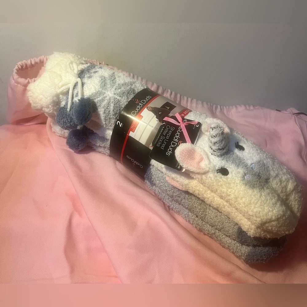 Cuddle Duds Unicorn Socks Package of 2!